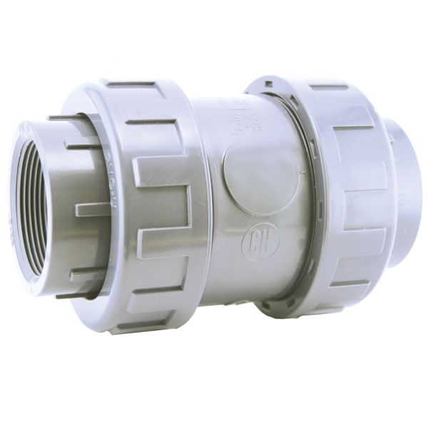 CHECK VALVE DOUBLE UNIÓN PVC BALL VALVE FEMALE THREAD FPM